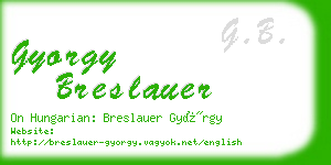 gyorgy breslauer business card